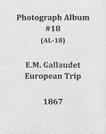 E. M. Gallaudet European trip album (AL-18), 1867 by Edward Miner Gallaudet