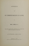 Address upon an independence in life by Amos G. Draper