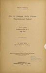 Dr. A. Graham Bell’s private experimental school : Scott Circle, Washington, D.C. 1883-1885 by John Hitz