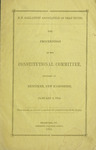 N.E. Gallaudet Association of Deaf Mutes. The proceedings of the constitutional committee, convened at Henniker, New Hampshire, January 4, 1854 by New England Gallaudet Assocition of Deaf Mutes