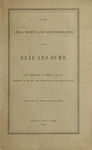 On the legal rights and responsibilities of the deaf and dumb by Harvey Prindle Peet